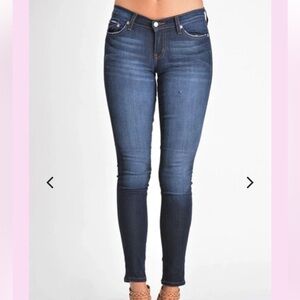 Judy Blue Dark Blue Stretch Skinny Jeans Sz‎ 7/28 Comfort Made in USA Mid Rise